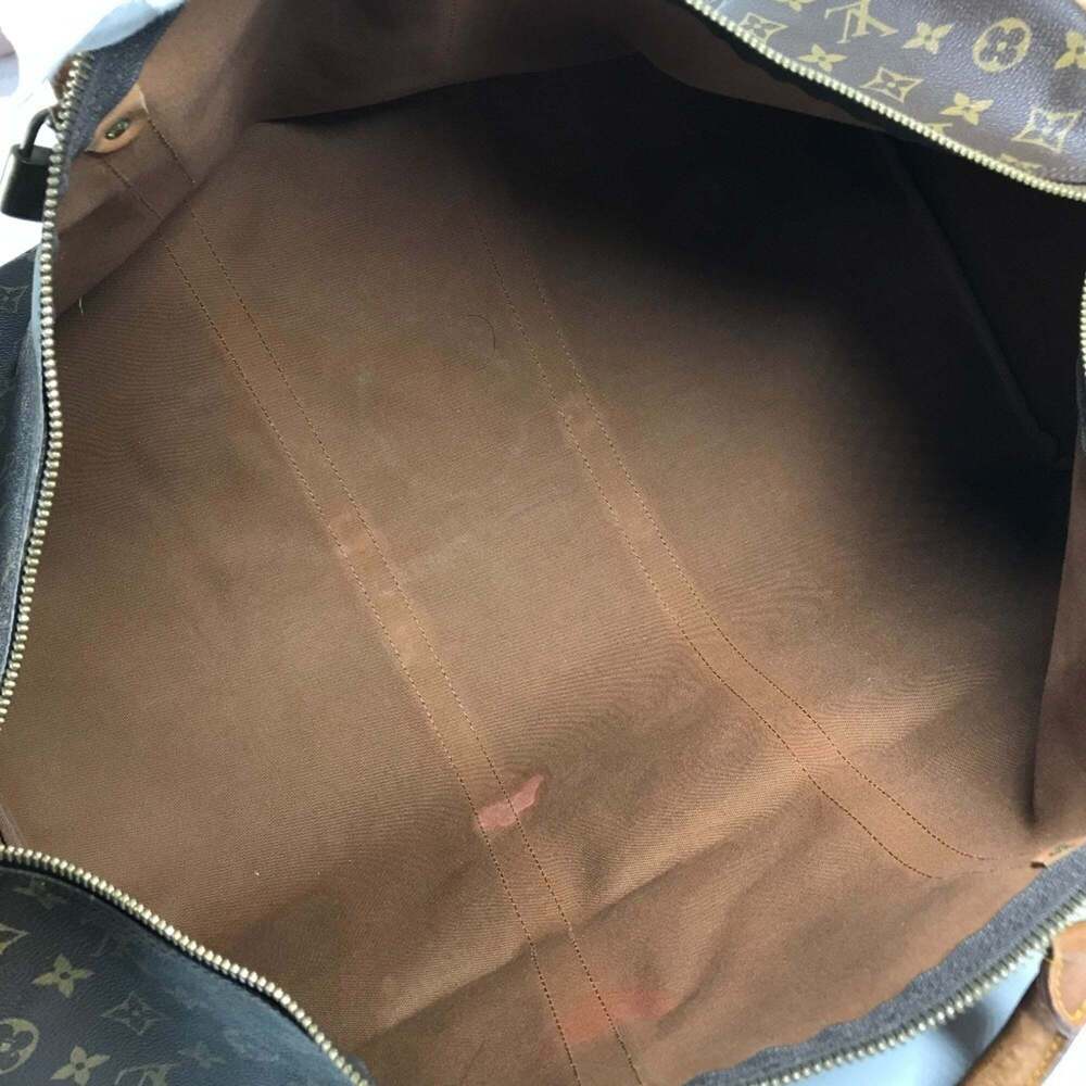 LOUIS VUITTON Brown Monogram Canvas Keepall 60 Boston Bag - Picture 14 of 16
